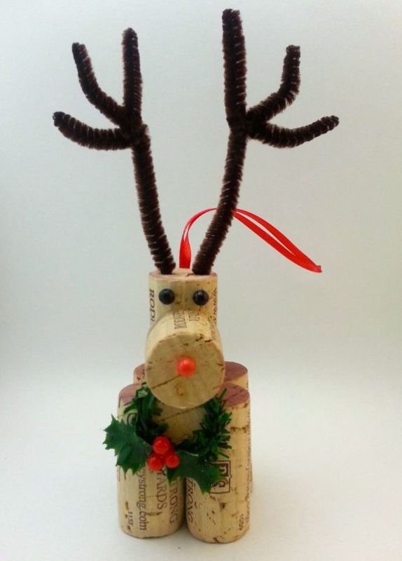 30 creative diy wine cork christmas ornaments ideas magment 30 creative diy wine cork christmas ornaments ideas magment