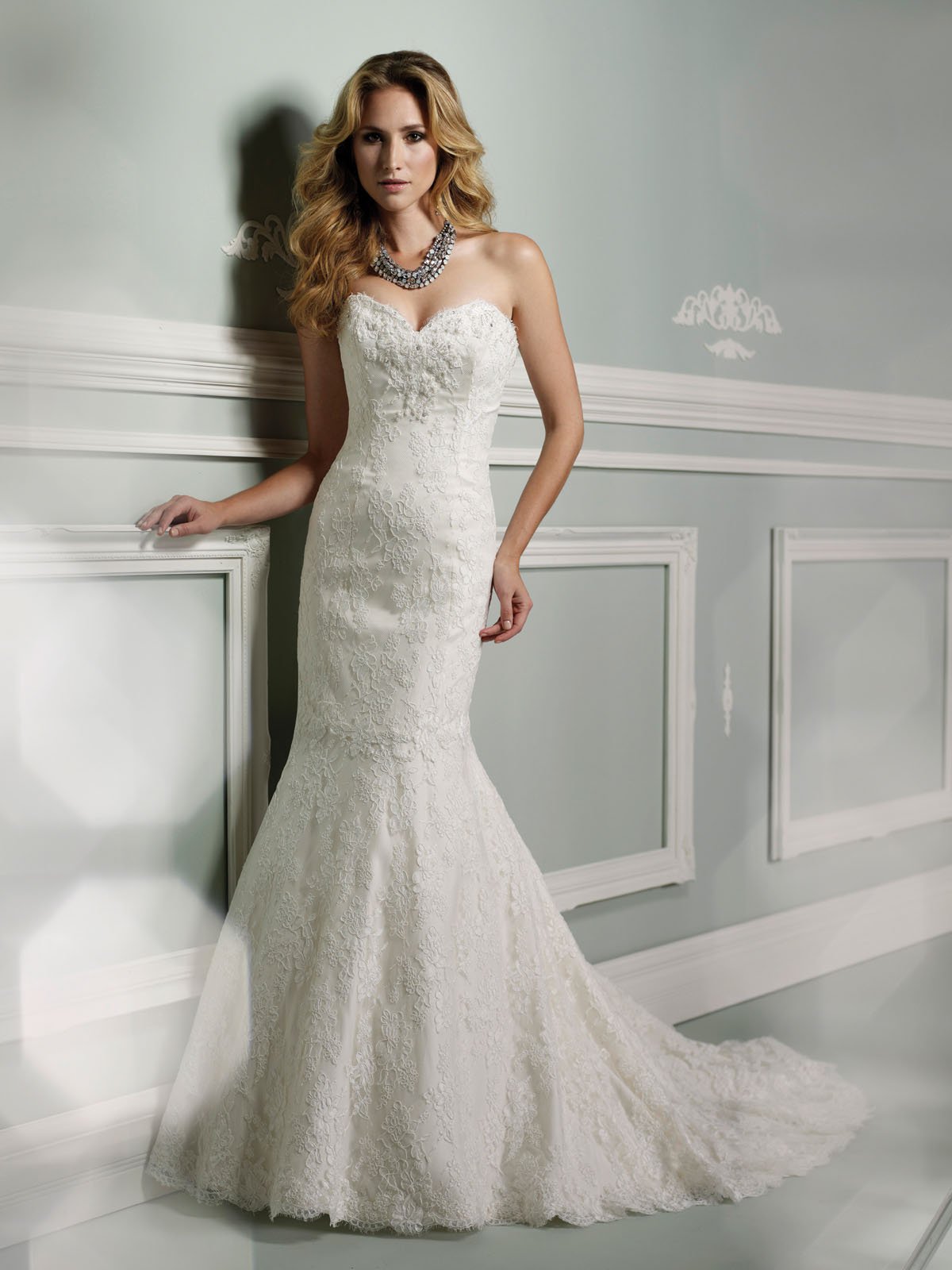 Strapless Lace Wedding Dress